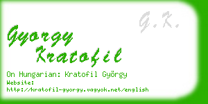 gyorgy kratofil business card